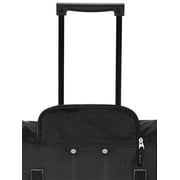Travelers Club 30-inch Rolling Multi-Pocket Upright Duffel Bag - Black