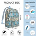 thumbnail image 5 of Unisex Bohemian Rucksack, Vintage Style Backpack with Front Pocket, Lightweight Durable Daypack for School College Work Travel Vacation, Wonderful Gift Idea, 5 of 5