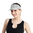 thumbnail image 5 of Mdesiwst Empty Top Colorful Stripes Sun Hat with Sweatband Adjustable Stretchy Band Unisex Extended Brim Tennis Sport Hat Fashion Accessories, 5 of 7