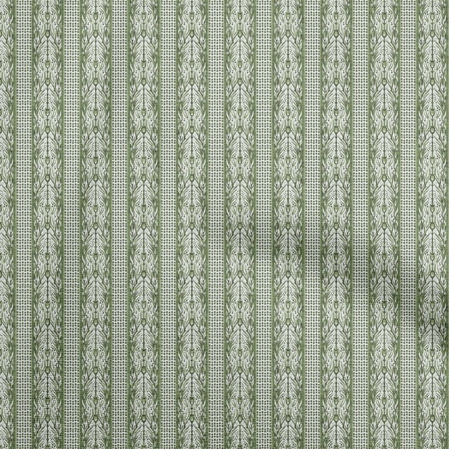 oneOone Rayon Light Green Fabric Asian Block Sewing Material Print Fabric By The Yard 56 Inch Wide