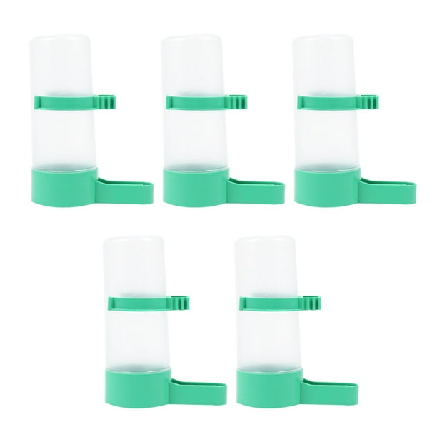 5 comederos y bebederos medianos para pájaros con rociador automático de agua potable, a prueba de aves.