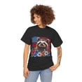 thumbnail image 5 of Sloth Shirt, Sloth Flower With American Flag Shirt, American ID-0608-V2BG, 5 of 8