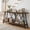 Brown+Trapezoid, variant on 69" Narrow Console Table for Entryway, 2-Shelves Wooden Sofa Table Behind Couch, Farmhouse Skinny Entryway Table , Brown