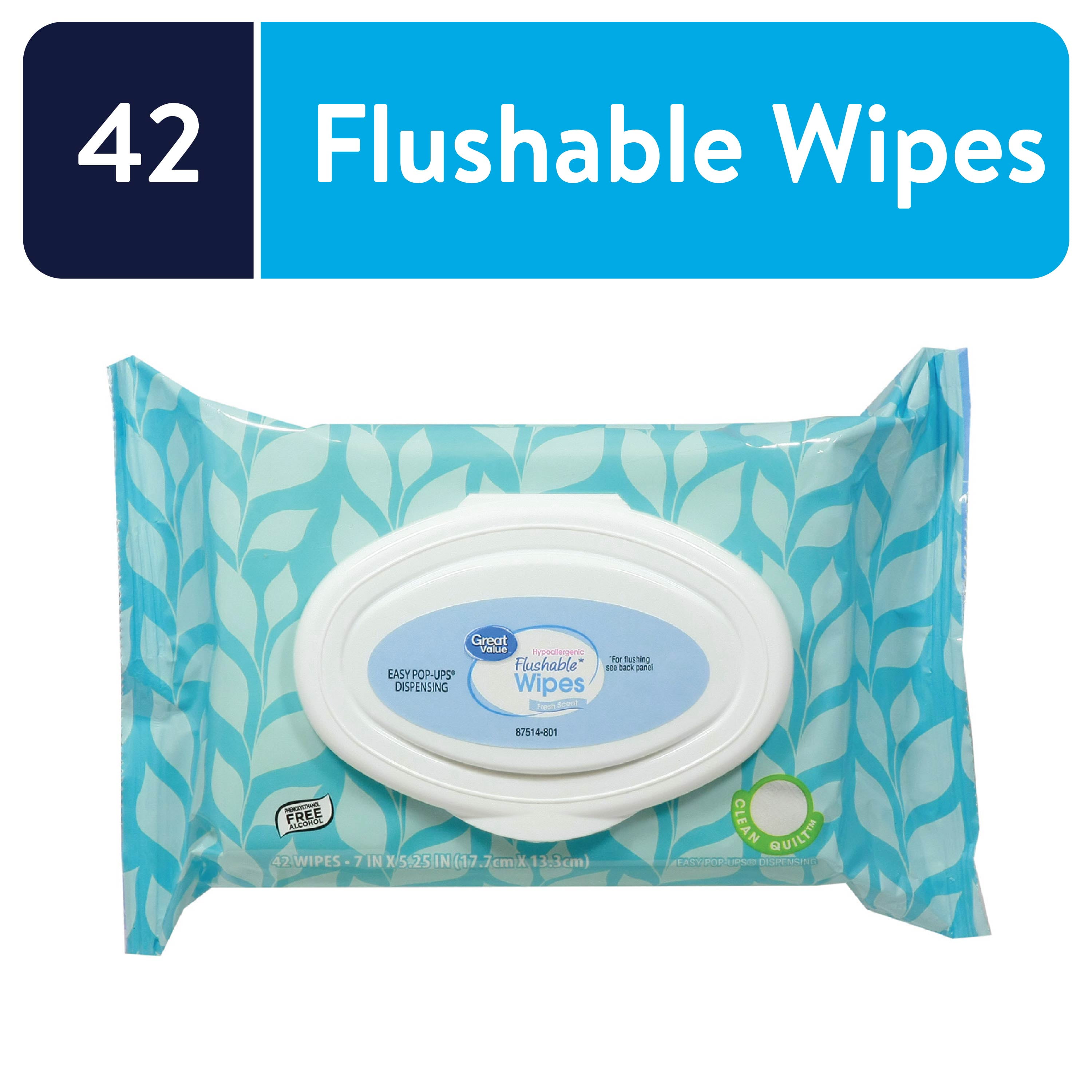 Wipe Equate 144 Total 48 Count Each Flushable Wipe 