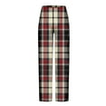 thumbnail image 5 of Diufon Pajama Pants for Men Cotton Soft Comfy Plaid Elastic Waist Straight Leg Casual Home Sleep Pants, 5 of 5