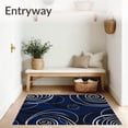 thumbnail image 3 of ODIKA 5'x7' Machine Washable Non-Slip Area Rug, Abstract Swirl Dense Pile Decorative Floor Covering High Traffic Rug with Pad, Blue, 601362, 3 of 8