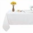 thumbnail image 3 of Fitable Rectangle 4 Feet Tablecloth 60x84 inch Tablecloth Stain and Wrinkle Resistant Washable Polyester Table cloth, Decorative Table cover for Dining Table, Buffet Parties and camping White, 3 of 4