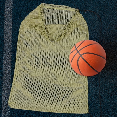 HOMEMAXS Sports Outdoor Bag Drawstring Storage Pouch Soccer Football Basketball Volleyball Mesh Bag Basketball Net Bag Swimming Equipment Bag