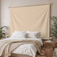 thumbnail image 3 of Khaki Solid Color Large Tapestry for Bedroom Wall Hanging Tapestry, Aesthetics Contemporary Luxury Ceiling Backdrop Tapestries Poster Blanket Wall Decor for Teens Room Living Room Dorm 86" x 104", 3 of 8