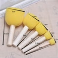 thumbnail image 4 of 2 Sets of (5 Sizes/Set) 10pcs Round Stencil Sponge Wooden Handle Foam Brush Set Painting Tools for Kids DIY Painting Stencils Arts and Crafts Tool Accessories, 4 of 4