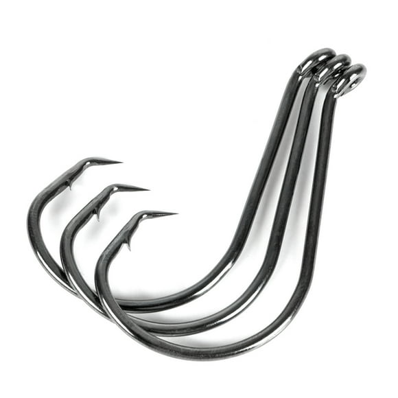 75pcs/box Offset Circle Hooks Assortment High Carbon Steel Fishing Hooks