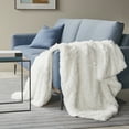 thumbnail image 5 of Beautyrest Malea 60x70 Shaggy Fur Weighted Blanket with Removable Cover, Ivory 12lbs, 5 of 8