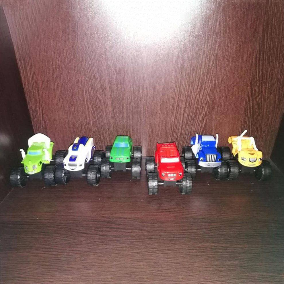Details about   6pcs/Set Blazed Machines Car Toys Russian Miracle Crusher Truck Vehicles