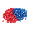 thumbnail image 1 of Conector de cable aislado de 200 piezas 16-14 AWG terminal de horquilla de espade #8 rojo azul, 1 of 1