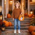 thumbnail image 3 of Halloween Candy Bag, Trick or Treat, Halloween Pumpkin Ghost Felt Tote Bag, 3D Halloween Party Favor Holder, Creative Holiday Gift Bag with Handle for Seasonal Decoration Display, 3 of 4