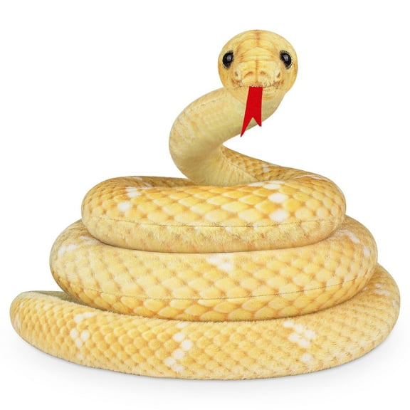 80" Snake Stuffed Animal, Giant Boa Constrictor Large Realistic Giant Plush Stuffed Snake Toy Lifelike Animal Gifts for Kids Birthday Party Prank Props