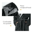 AMITOFO Long Robes for Men with Hood & Pockets，Soft Plush Full Length