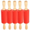 thumbnail image 3 of WHAMVOX Baking Rolling Pin Red Wood 5Pcs 8.9x1.6in, 3 of 8