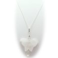 thumbnail image 2 of Quartz Stone Butterfly Pendant Sterling Silver Cable Chain Necklace 18", 2 of 4
