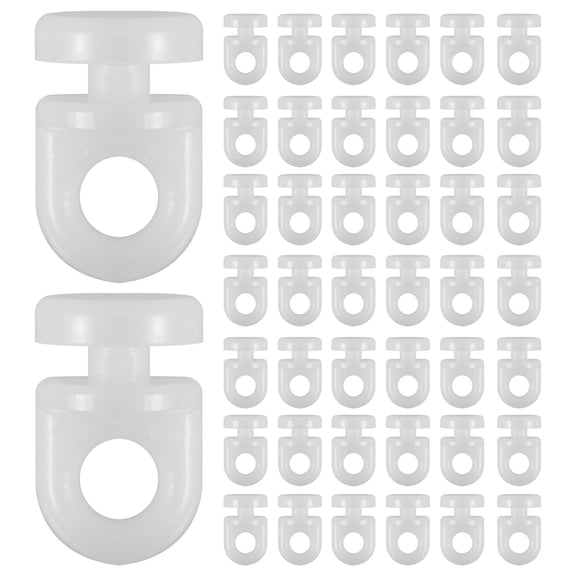 VORCOOL 200Pcs Universal White Curtain Track Glider Hooks for Ceiling Mounted Curtains
