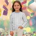 thumbnail image 2 of Carnival Boys Shirts Long Sleeve Stripe Colorful Party Graphic Crew Neck Casual Tee Top for Kids Light Gray 7 Years-8 Years, 2 of 4