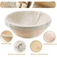 thumbnail image 5 of Naler Banneton Bread Proofing Basket Set - 8.5" Round Natural Rattan Sourdough Professional Dough Baking Bowl, 5 of 7