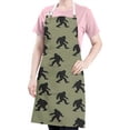 thumbnail image 5 of Green Bigfoot Pattern Apron-Garden Aprons for Women with Pockets-Cotton Linen Waterproof Kitchen Cooking Gardening Aprons Adjustable for Kitchen,Cooking,BBQ and Salon 33x27 Inch, 5 of 7