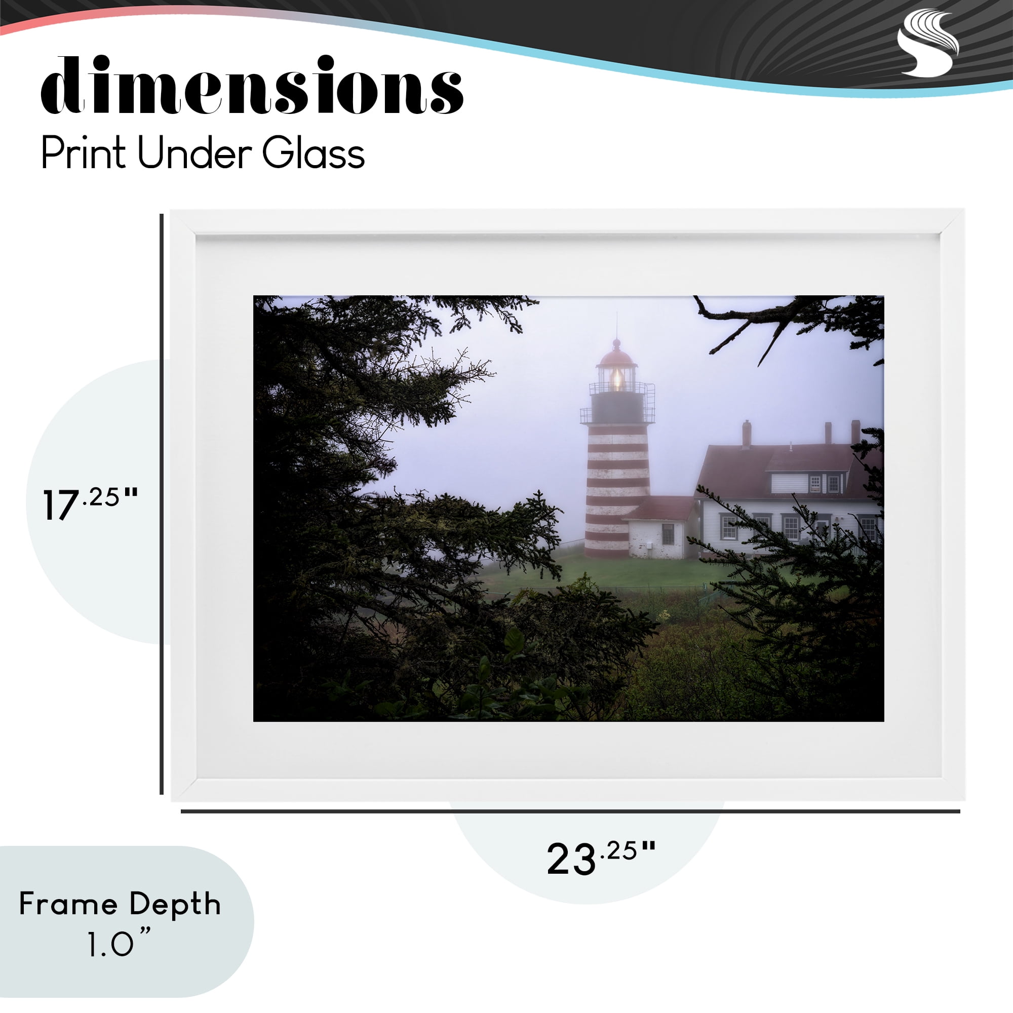 Stupell Industries Socked In By Fog White Framed Print Under Glass, design by Rick Berk