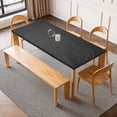 thumbnail image 1 of Mantel Ajustado Uxcell con Borde Elástico, Cubierta de Mesa Rectangular Impermeable y Estirable para Mesa de 32 x 55 Pulgadas, Interior y Exterior, Restaurante, Fiesta, Negro, 1 of 6