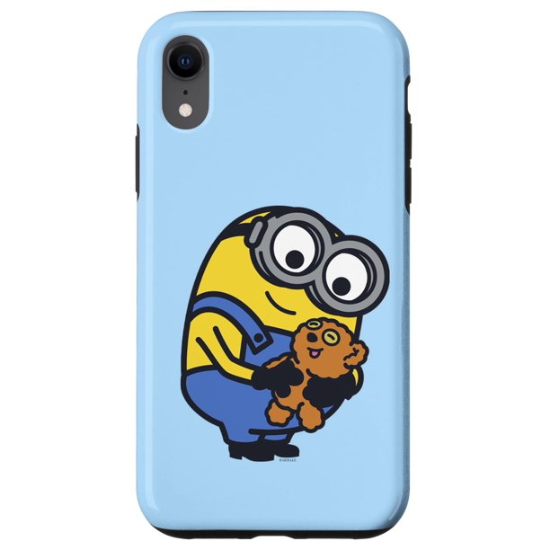 Funda de teléfono Minions Bob Holding Teddy Bear para iPhone XR
