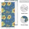 thumbnail image 2 of Coolnut Sunflower Soft Hand Towels, 2 PcsAbsorbent Bath Towel Decorative Fingertip Towels for Bathroom Gym Spa Hotel Beach Swimming Pool,14.4"x 28.3", 2 of 6
