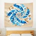 thumbnail image 6 of Spiral Boho Decorative Modern Wall Hanging Tapestry Durable Abstract Dorm Tapestry - 51x59 Inches Ethnic Design Pattern Washable Tapestry Curtain - for Living Room Home Office, 6 of 7