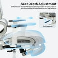 thumbnail image 5 of Hramk Ergonomic Office Desk Chair with Footrest, All-Mesh Reclining Computer Gaming Chair with Adjustable Backrest, Adjustable Seat Depth, Adaptive Lumbar Support, 350lb, Light Gray, 5 of 8
