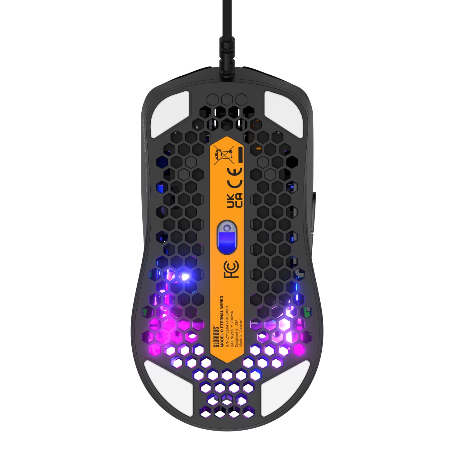 Glorious Model O Eternal Ultralight RGB Gaming Mouse - Wired - 55g Lightweight - 6 Programmable Buttons  - 12K DPI Optical Sensor - PC / Mac - Black