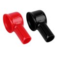thumbnail image 1 of 2pcs 51mm de Largo Manguito Cubierta de Terminal de Batería Negro Rojo de PVC Blando, 1 of 1