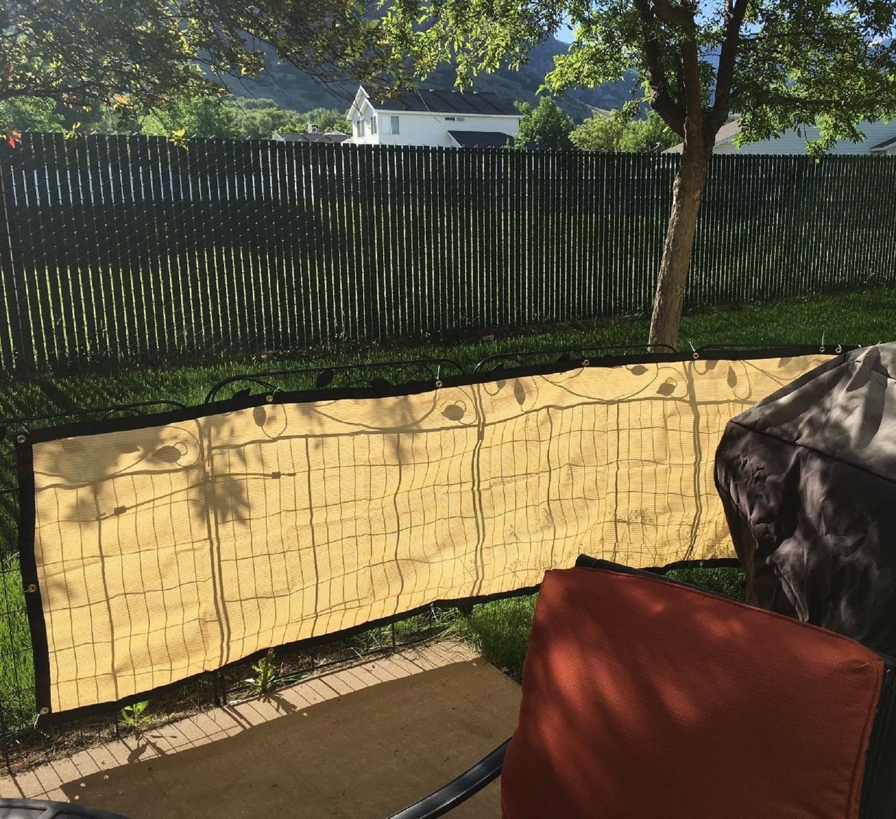 Abrotain Balcony Privacy Screen Cover 3'3"x9'9" Fence Covering Privacy Shade Cloth Outdoor Patio Porch Screen Mesh Apartments Railing Cover Wind Block for Patio Backyard Deck Porch Railing