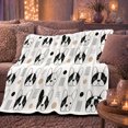 thumbnail image 6 of Stylish French Bulldog Faces Geometric Pattern, Playful Pet Portrait Pattern, Warm Flannel Blanket for Living Room and Bedroom, Dog Lovers Just Because Gift, Pet Lover Home Decor, 6 of 9