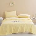 thumbnail image 5 of Qocolhg Quilt for Twin Bed Washable - Cooling Blankets for Hot Sleepers, Skin-friendly Solid Color Washed Cotton Summer Quilt, Oversized Bedding Soft Coverlet Quilts Twin Size, 59x79 inch Yellow, 5 of 6