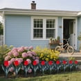thumbnail image 5 of YingYouFu 4PC Simulated Flower Fences, Small Decorative Plastic Fences, Landscape Edging for Outdoor Courtyard, Lawn and Garden Spring Decor (Red), 5 of 6