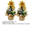 thumbnail image 7 of 2Pcs Mini Christmas Tree,Xmas Tree Ornament with Balls And Bows for Desktops Cabinets Decor, 7 of 7