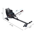 thumbnail image 6 of Balieda Hoverboard Go Kart with Foam-Covered Handlebars, Hoverboard Seat Attachment Accessory for 6.5" 8" 8.5" 10" Hoverboard, Adjustable Frame Length & Rubber Wheel, Black, 6 of 9