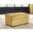 thumbnail image 3 of Roundhill Furniture Clareen 2-Piece Living Room Set, Cutler Chair and Ottoman, Sunflower, 3 of 10