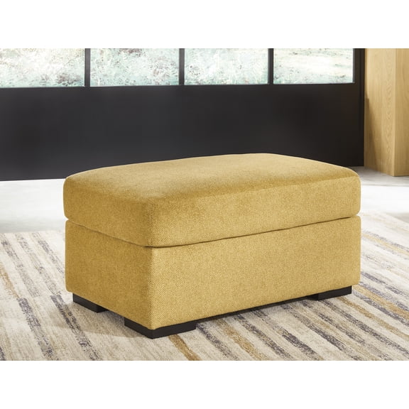 Roundhill Furniture Clareen Upholstered Ottoman, Sunflower