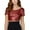 Red, variant on Womens Evening Tops, Evening Formal Elegant Boat Neck Short Sleeve Sequin Sparkly Glitter Crop Top Slim Fit Party Club Dressy Tops, Yellow 2XL