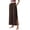 Coffee, variant on Womens Wide Leg Casual Palazzo Pants Drawstring Elastic Waist Loose Fit Solid Color Trousers with Pockets and Bottom Split Comfy Breathable Simple Everyday Wear Khaki M