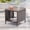 Brown, variant on ACEGOSES Outdoor PE Rattan Side Table, Square Water-Proof Coffee HIPS Tabletop for Indoor and Outdoor,Gray