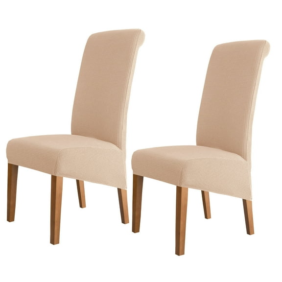 Waterproof Chair Slipcover,Set of 2/4/6 Dining Room Chair Covers Universal Anti-scratch Washable Jacquard Stretch Chair Protector for Hotel Kitchen Restaurant-2-A