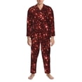 thumbnail image 3 of Hirioo Red Glitter Texture for Men's Pajama Sets 2 Piece Pjs Men's Long-Sleeved Pajama Set Button Down Sleepwear,S-XXL-Large, 3 of 7
