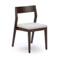 thumbnail image 3 of Plank+Beam Solid Wood Dining Chair Frame (2 Pack), Walnut with Cream Cushion, 3 of 10