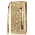 thumbnail image 1 of Case for FOXDOCK Google Pixel 6 Pro Glitter Zipper Wallet Case with Short Hand Strap, 1 of 4